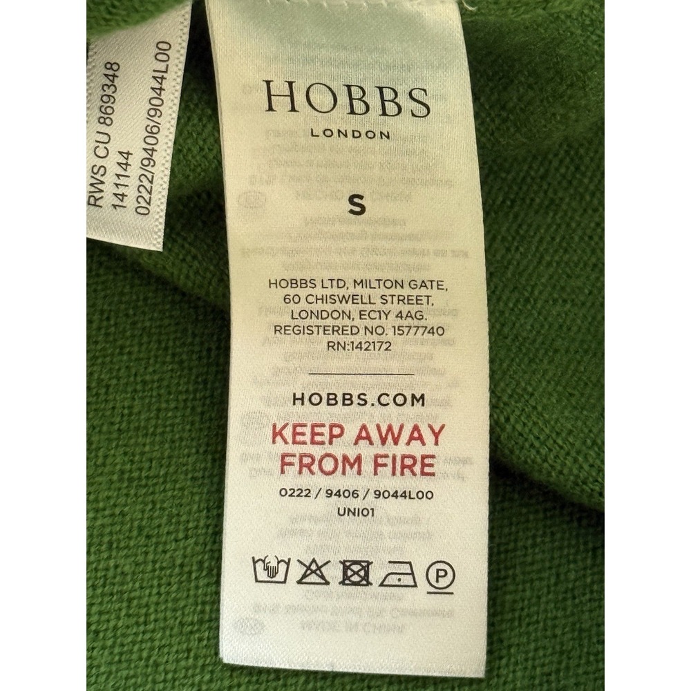 Hobbs London Audrey Wool Cashmere Roll Neck Sweater Small Green Knit - Picture 6 of 9